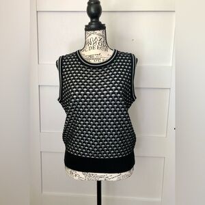 Black and Grey Sweater Vest